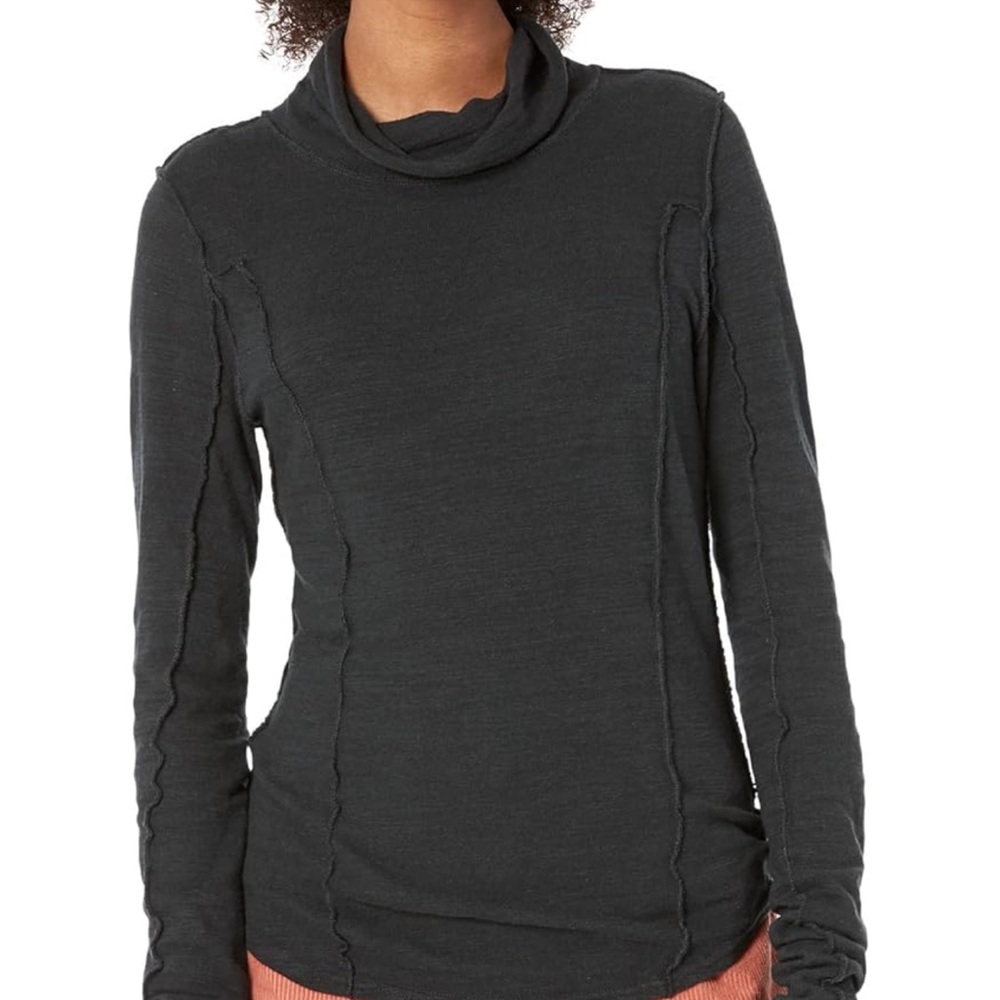 We The Free Black Cowl Neck Sweater